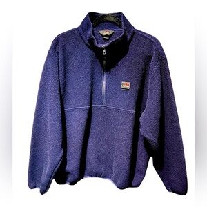 LL BEAN fleece half zip pull over size XL